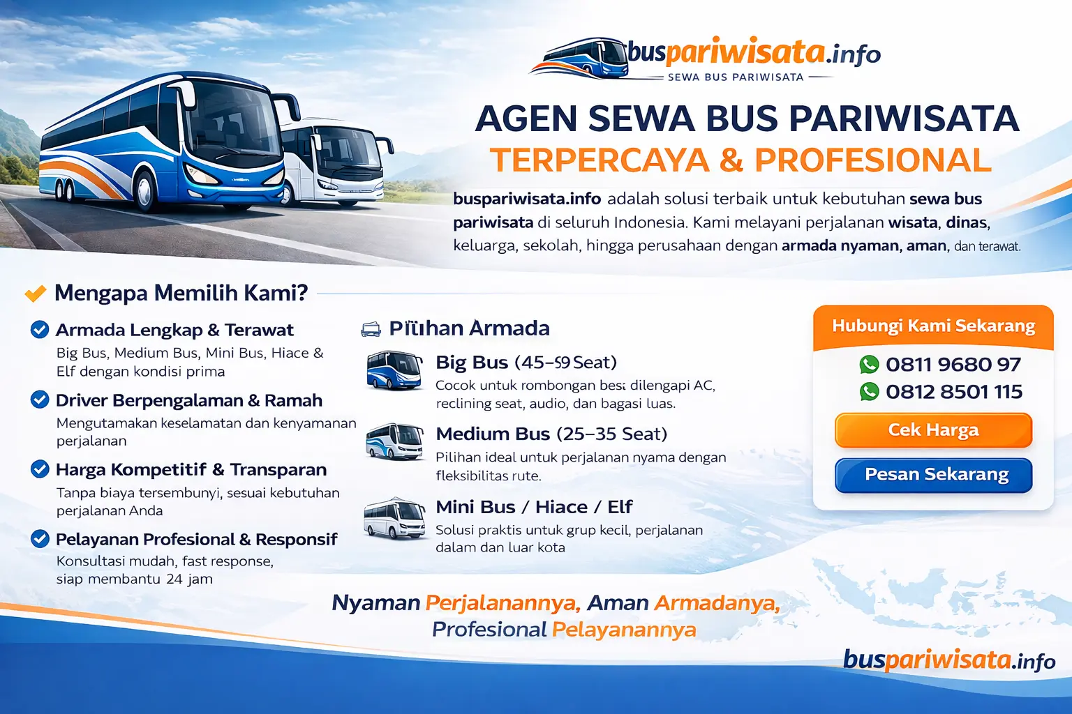 AGEN SEWA BUS PARIWISATA TERPERCAYA DAN PROFESIONAL