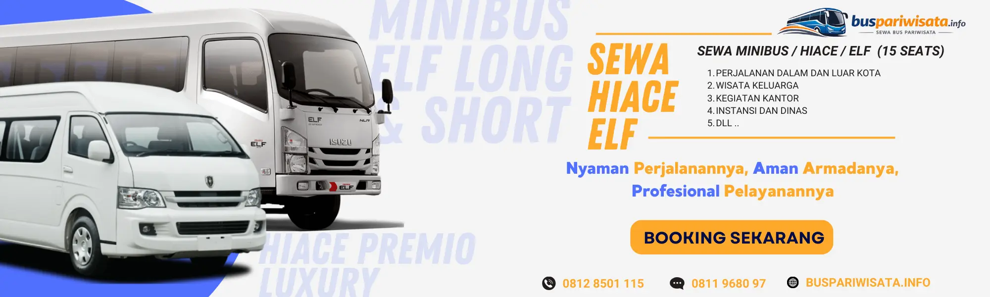 sewa minibus hiace